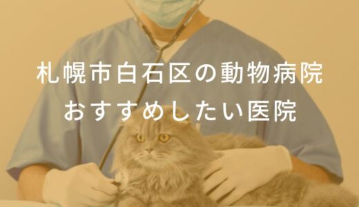 【2024年】札幌市白石区の動物病院 おすすめしたい6医院