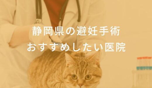 【2025年】静岡県 避妊手術の動物病院 おすすめしたい6医院