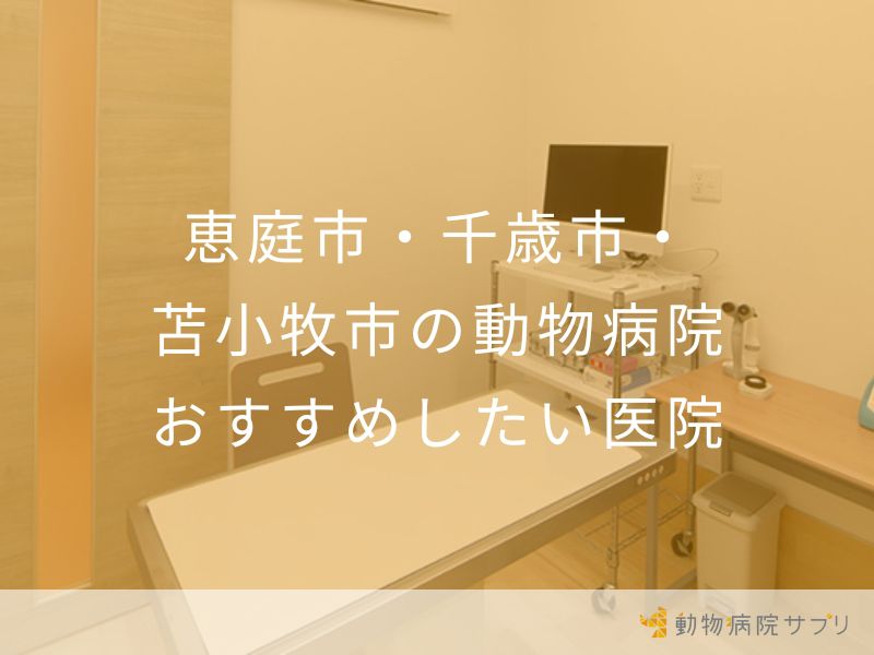 恵庭市・千歳市・苫小牧市の動物病院 おすすめしたい医院