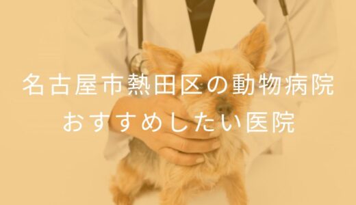 【2026年】名古屋市熱田区の動物病院 おすすめしたい4医院