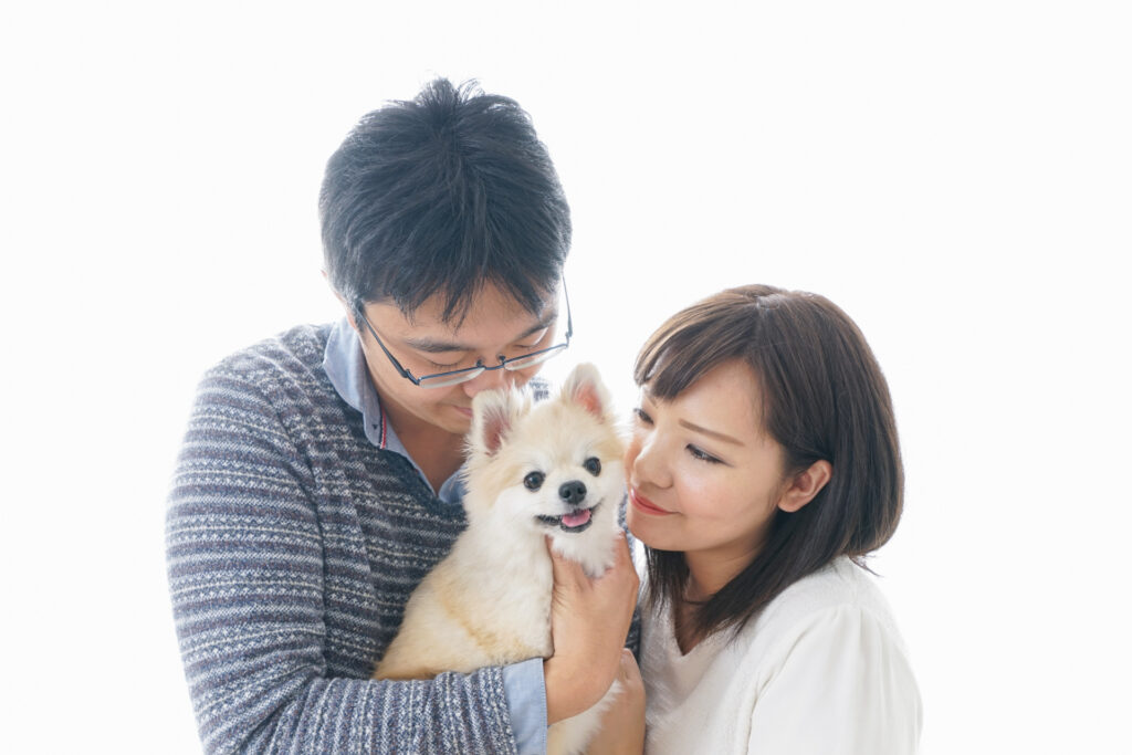 愛犬と夫婦