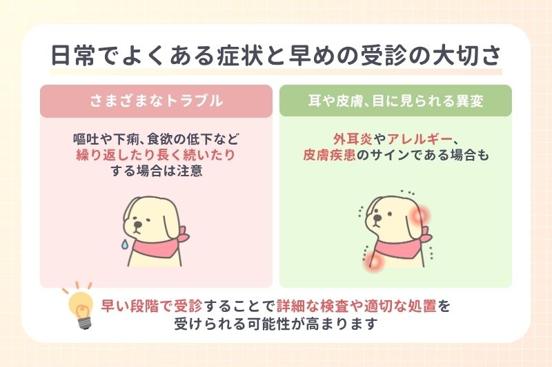 日常でよくある症状と早めの受診の大切さ